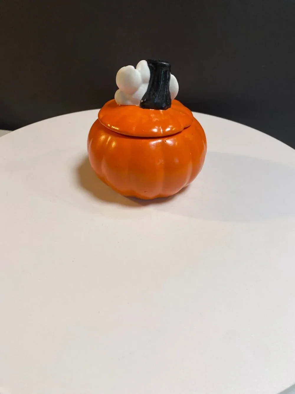 Ceramic Candle Holder Halloween Jack-O-Lantern Ghost